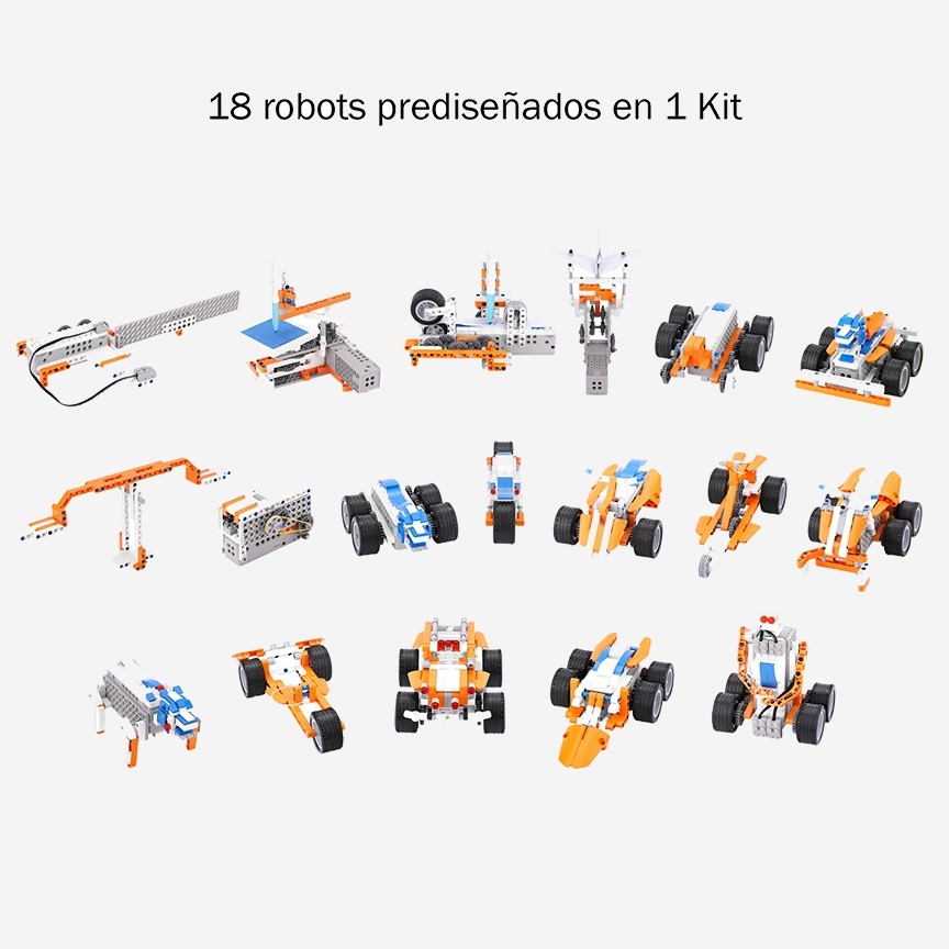 18 Bloques de construcción, Color Naranja SPC Apitor SuperBot Robot Educativo 9000B 